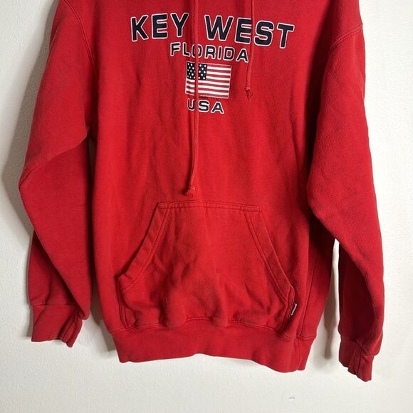 Y2K key west Florida pullover red hoodie sweater size small unisex - Picture 3 of 11
